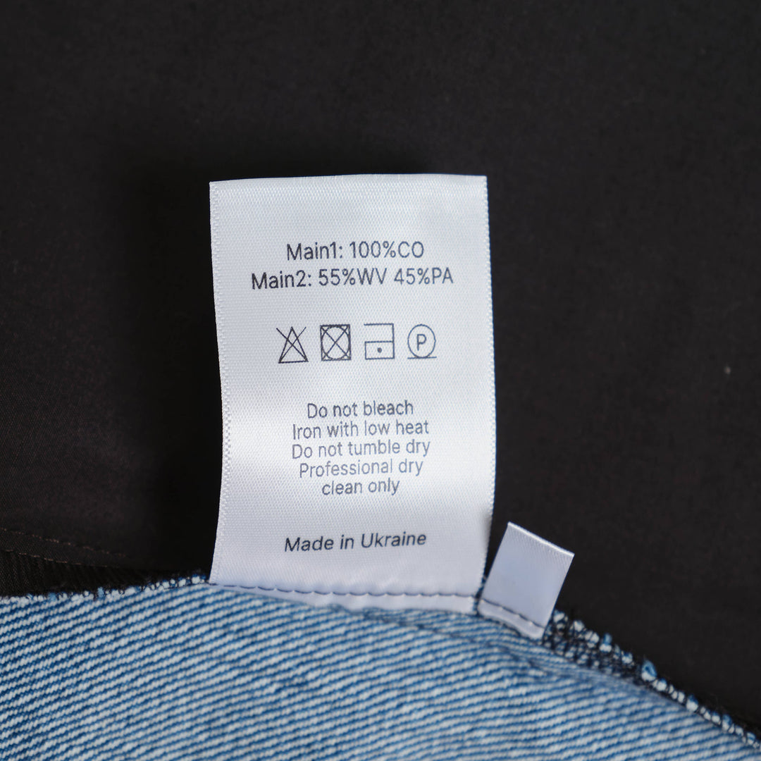 Contrasting Denim Top