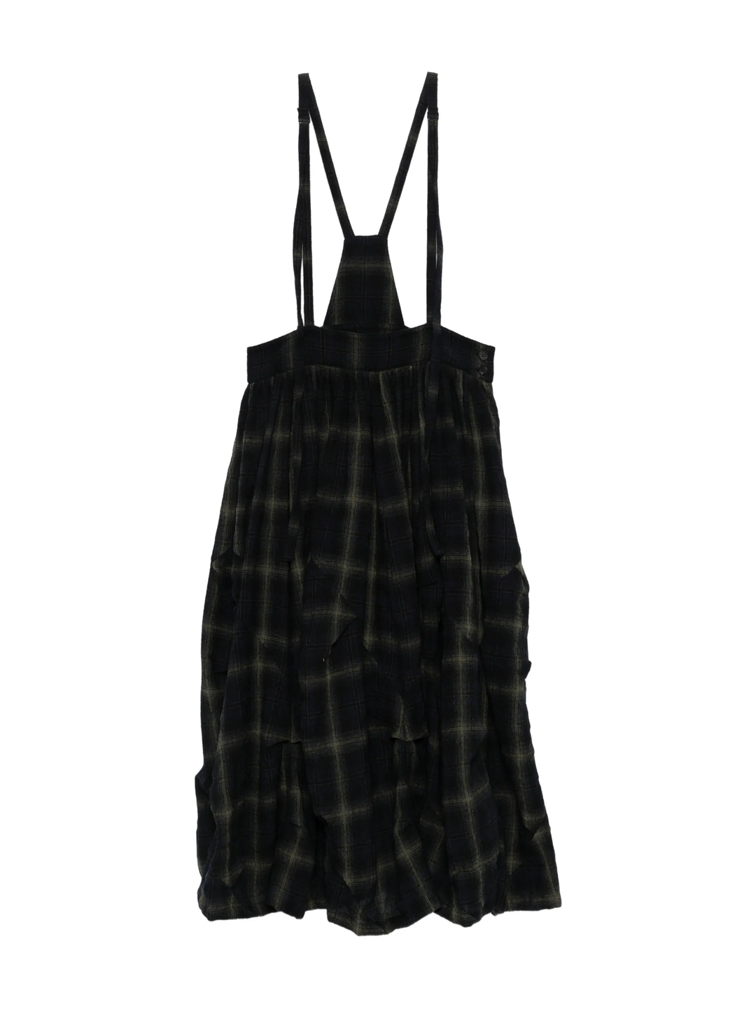 Plaid Suspender Skirt