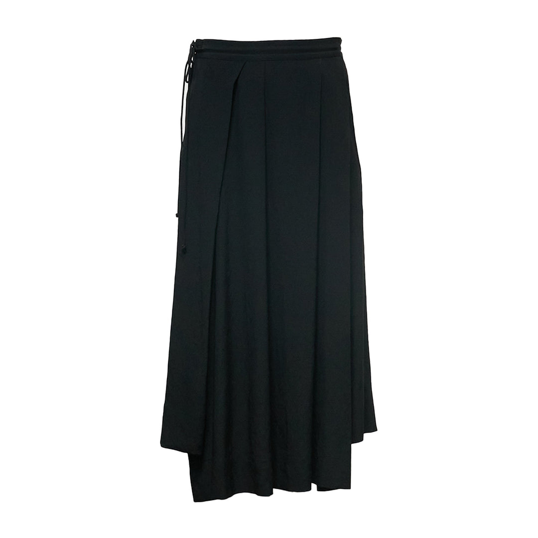 Unbalanced Tuck Skirt