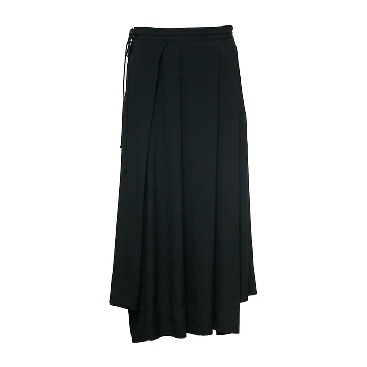 Unbalanced Tuck Skirt