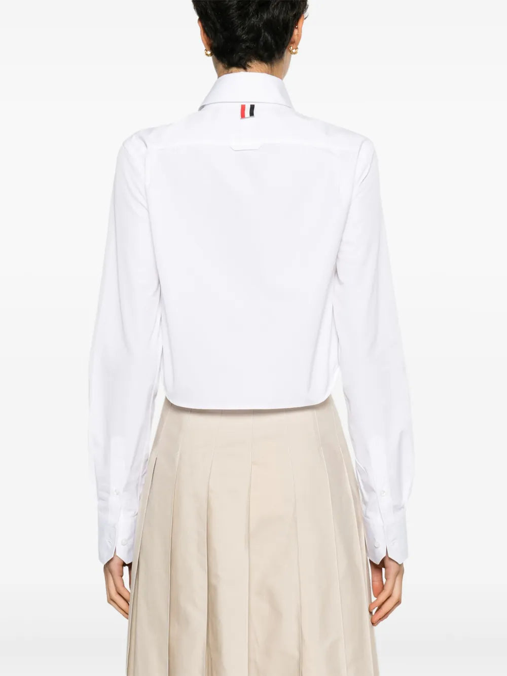 Classic Cropped Round Collar Shirt