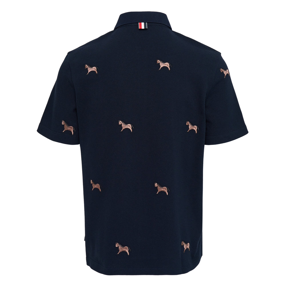 Thom Browne Short Sleeve Polo With Horse - view 2