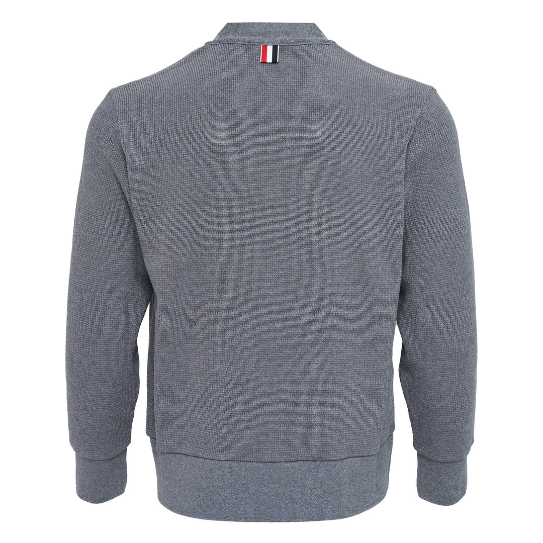 V Neck Cardigan With 4 Bar Intarsia