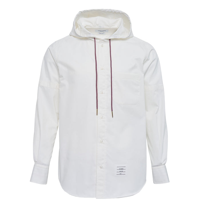Hooded Straight Fit Long Sleeve Shirt