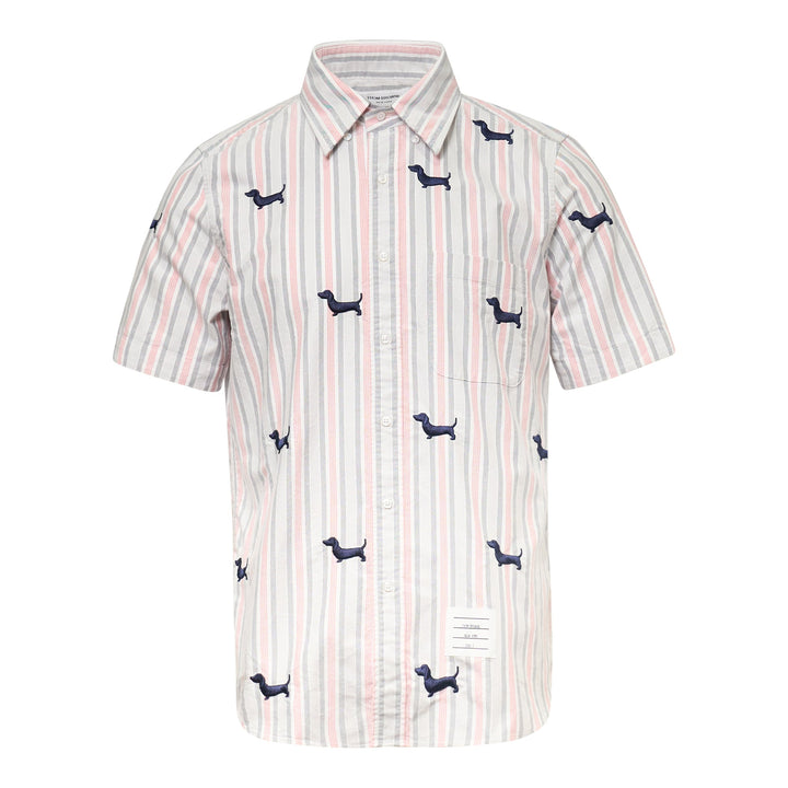 Straight Fit Button Down Short Sleeve Shirt