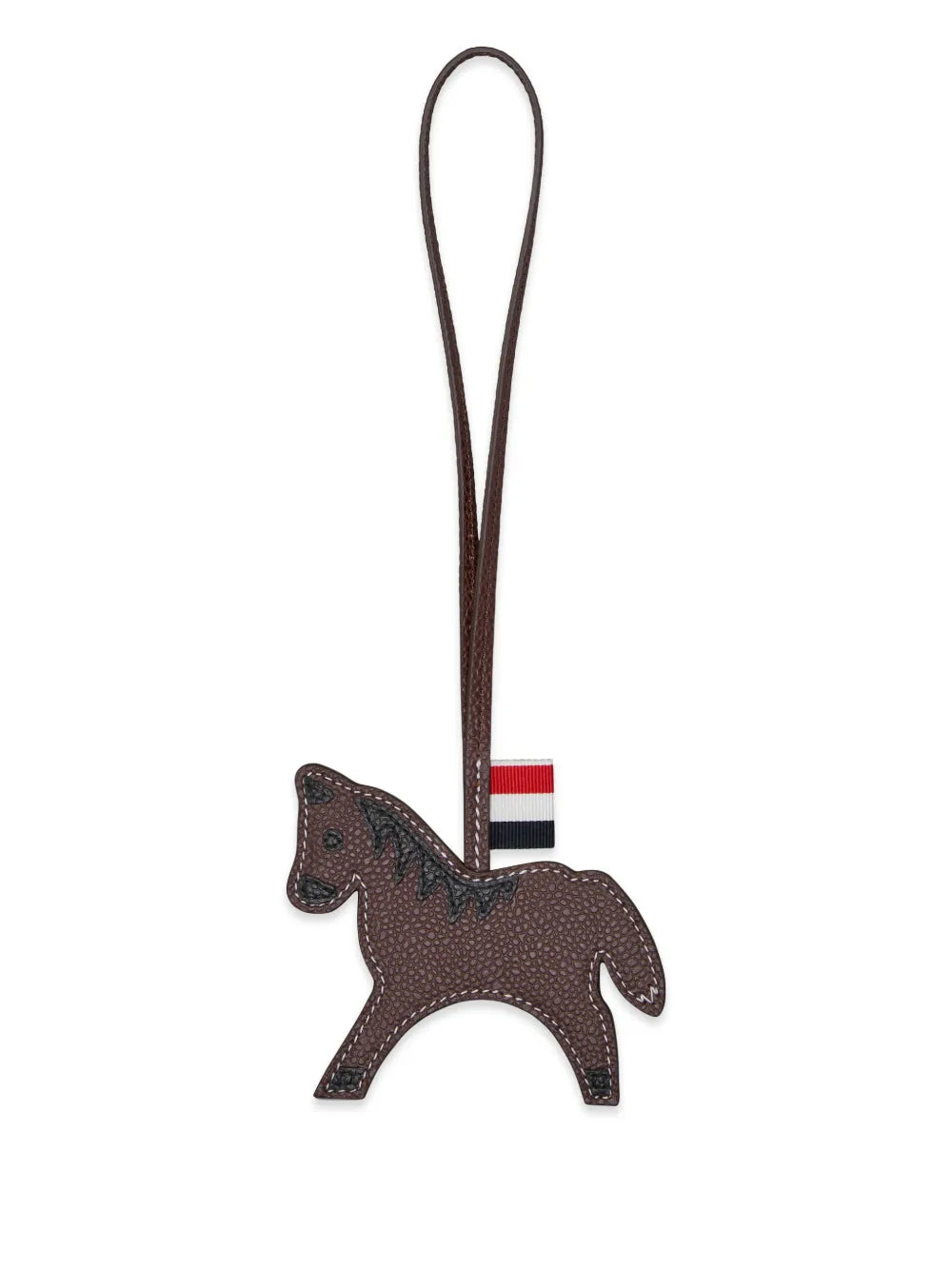 Horse Charm Pebble Grain Leather