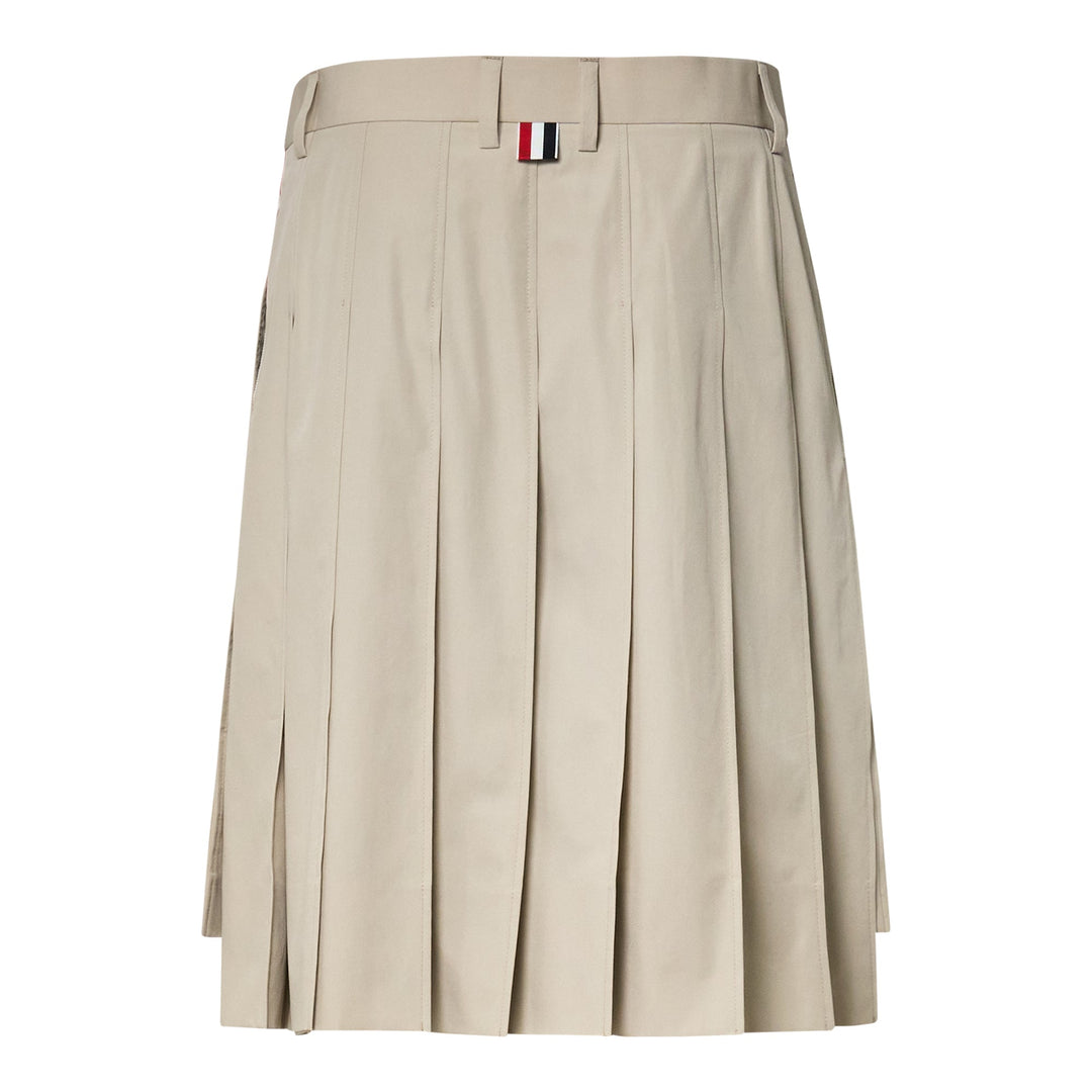 Bermuda Length Front Fly Pleat Skirt
