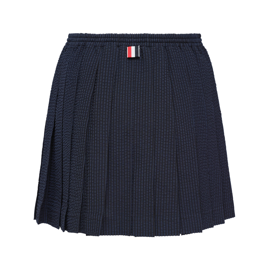 Mini Length Drawstring Pleated Skirt