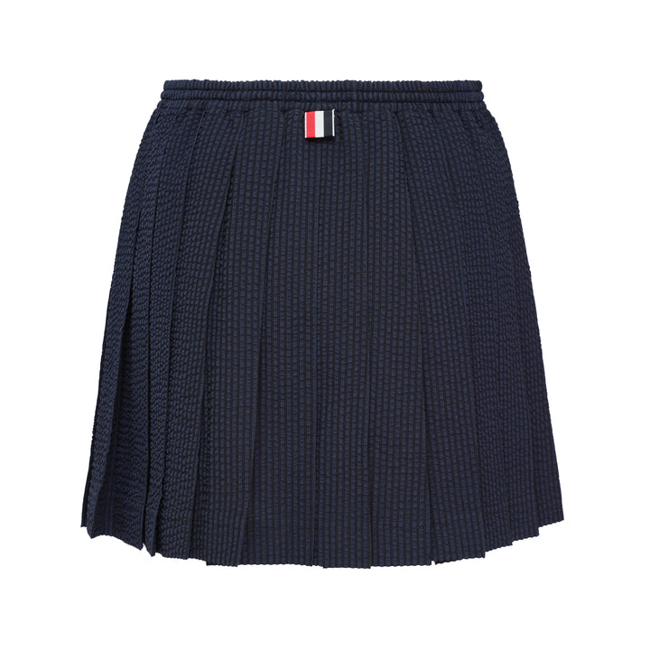 Mini Length Drawstring Pleated Skirt