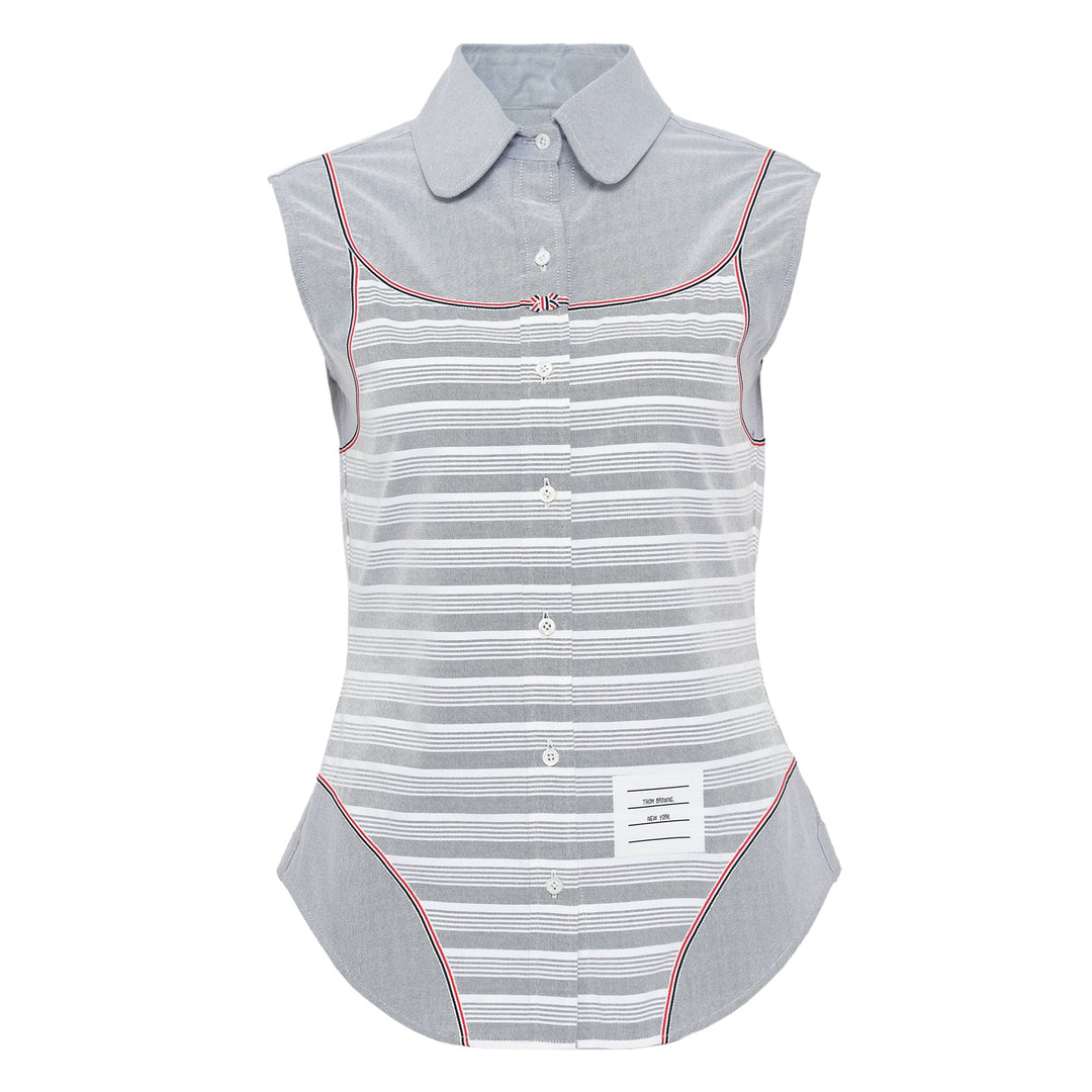 Sleeveless Swimsuit Trompe Loeil
