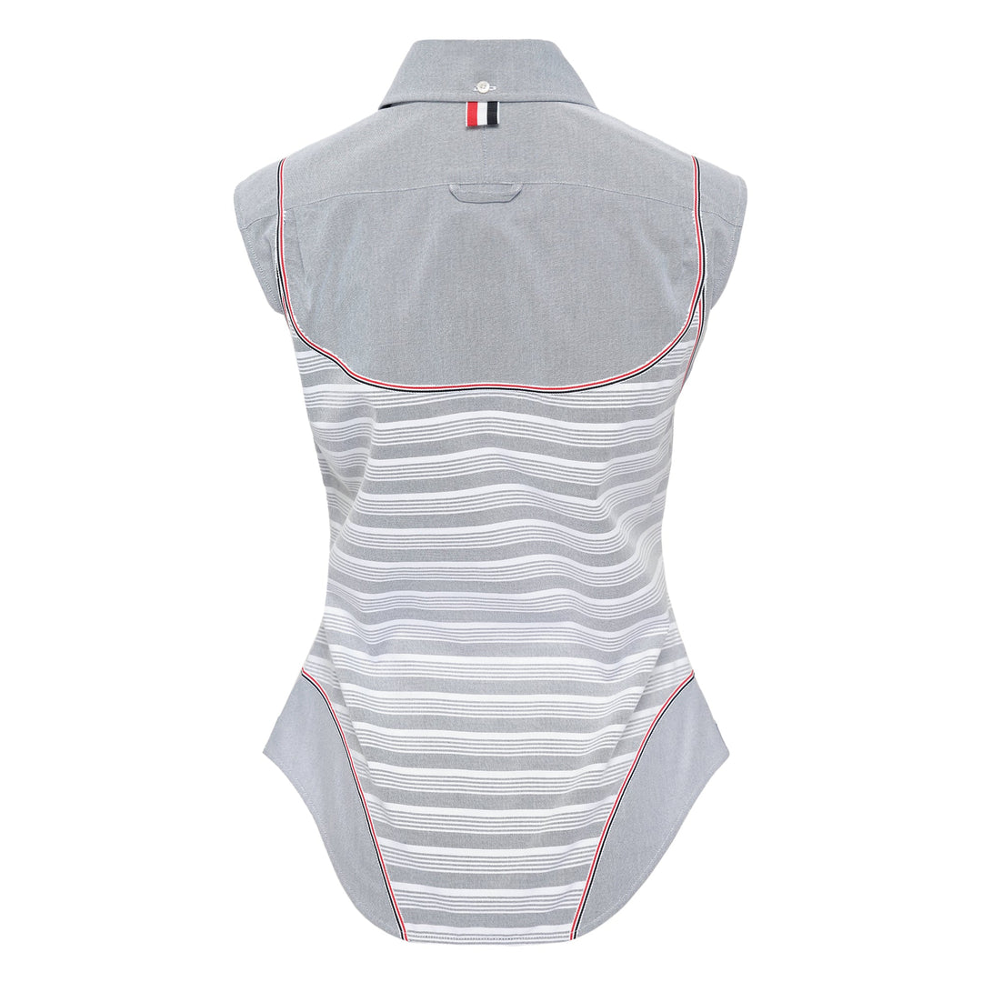 Sleeveless Swimsuit Trompe Loeil