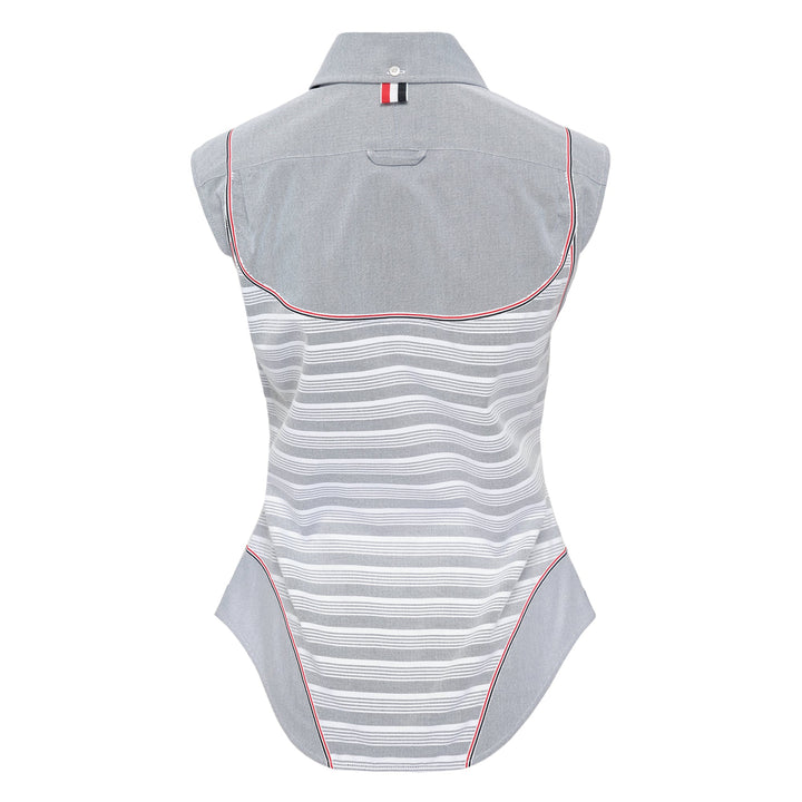 Sleeveless Swimsuit Trompe Loeil