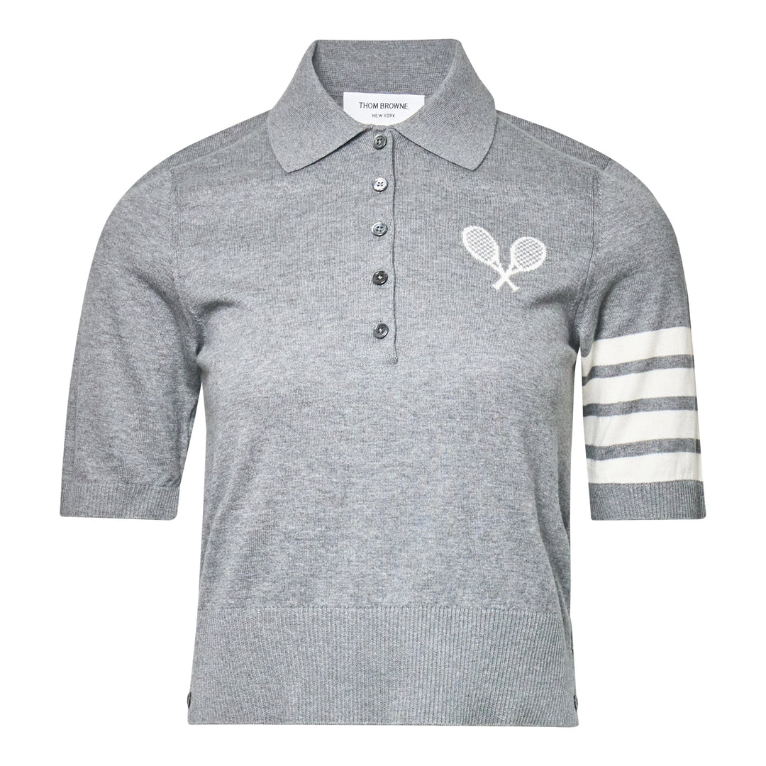 Tennis Racquets Intarsia Polo