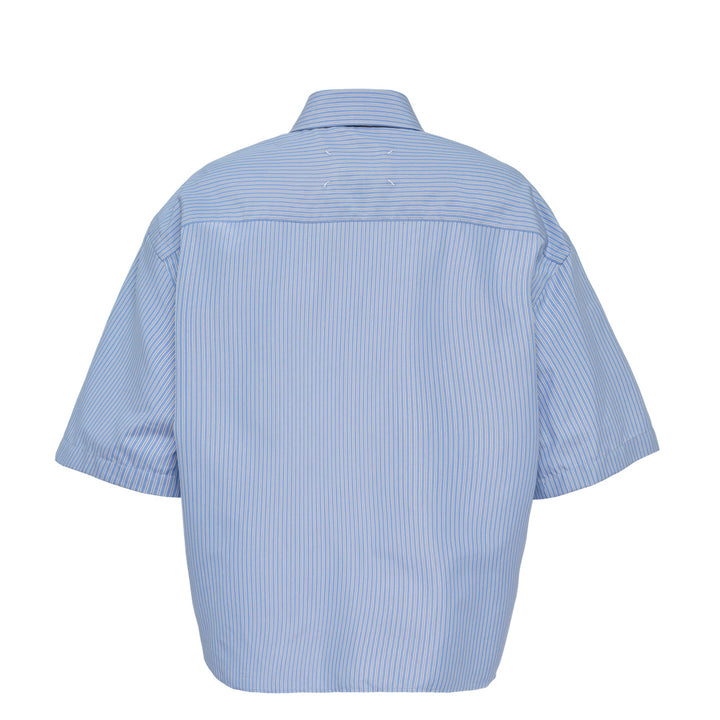 Short-Sleeved Shirt Blue Pinstripe