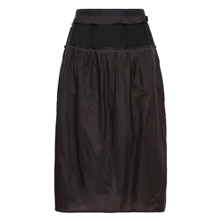 Wool Gabardine Linen Skirt