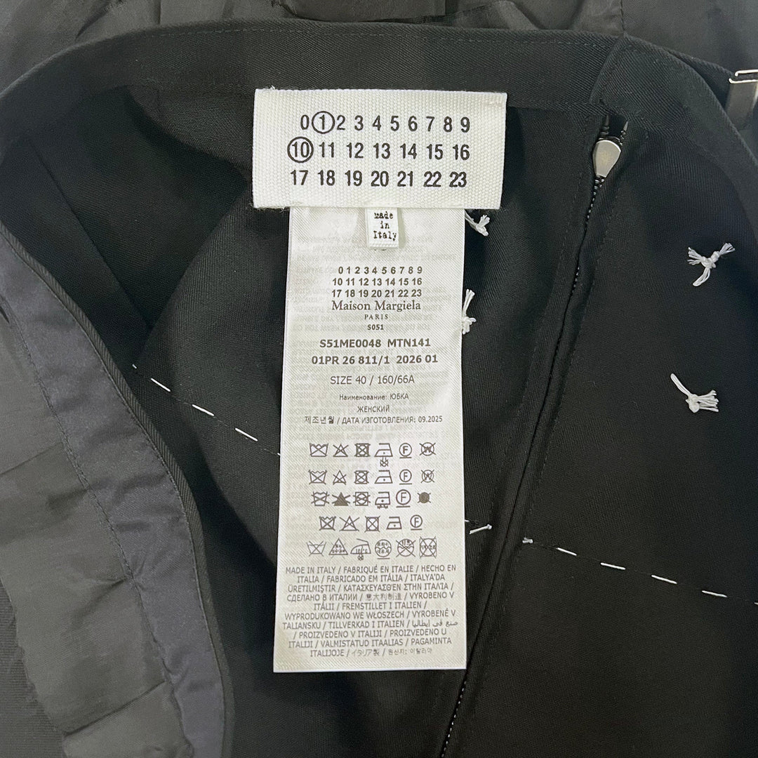 Wool Gabardine Linen Skirt