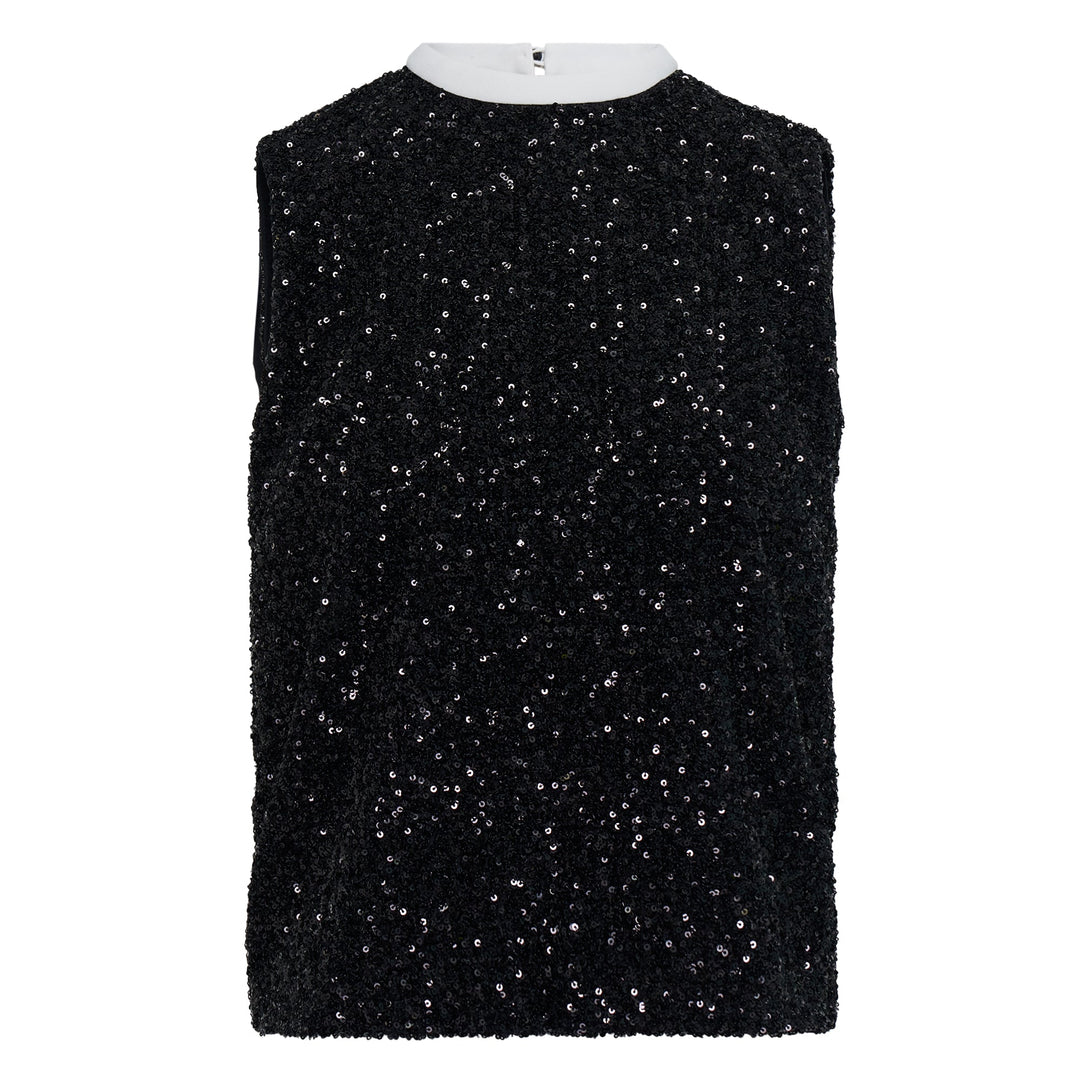 Sequins Sleeveless Top