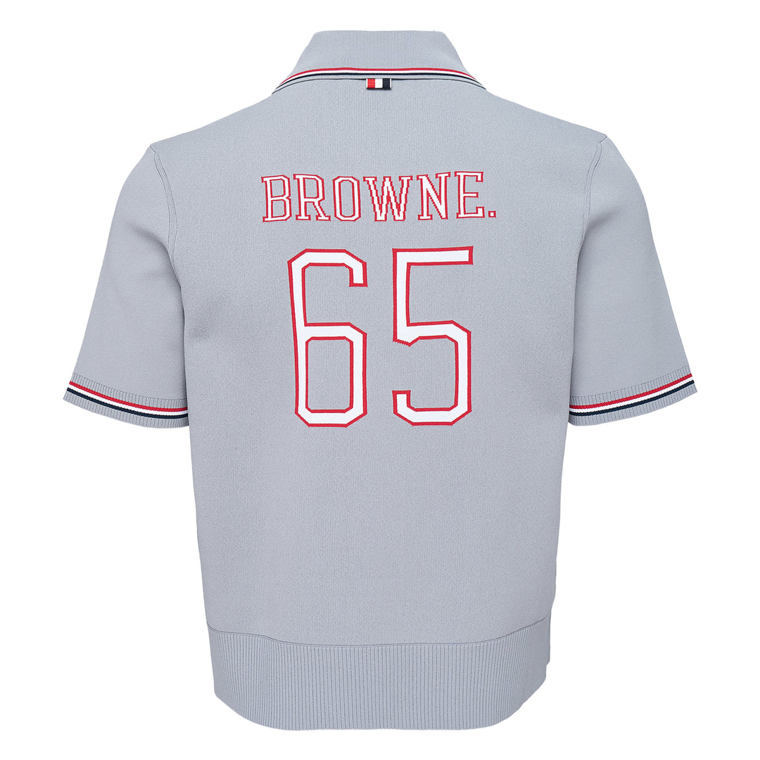 Thom Browne Intarsia Half Zip Polo – Available at Club 21, Official Retailer in Singapore, Malaysia & Thailand with Global Shipping Online