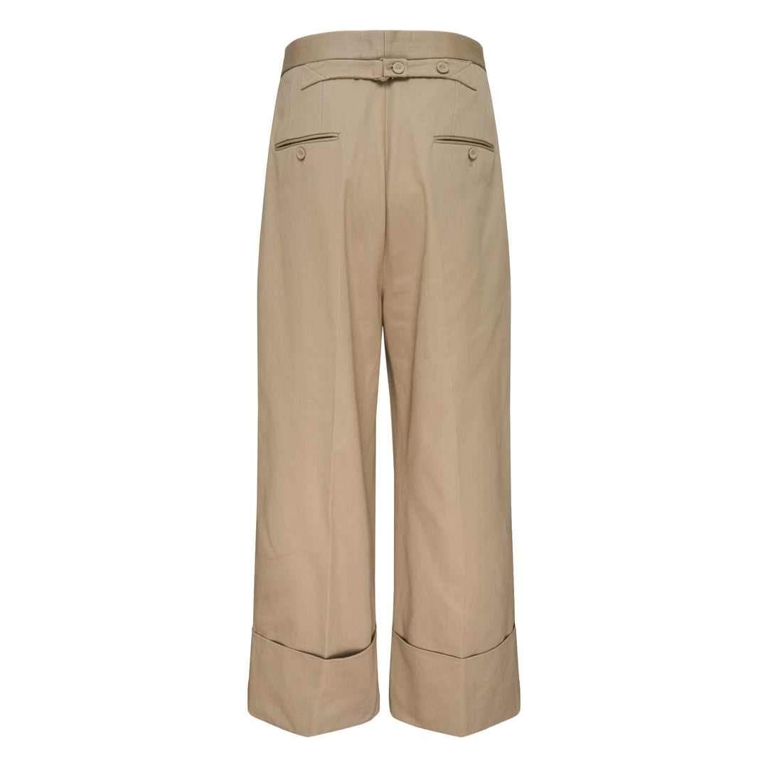 High Rise Double Pleat Trousers
