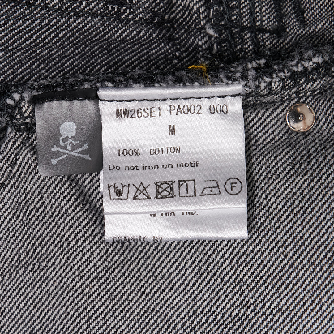 Patchwork Jacquard Straight Denim