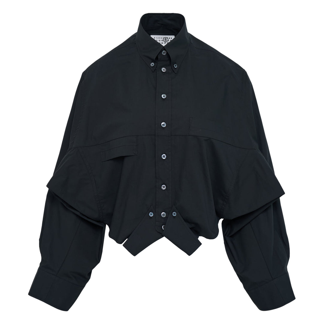 Long-Sleeved Cotton Poplin Shirt