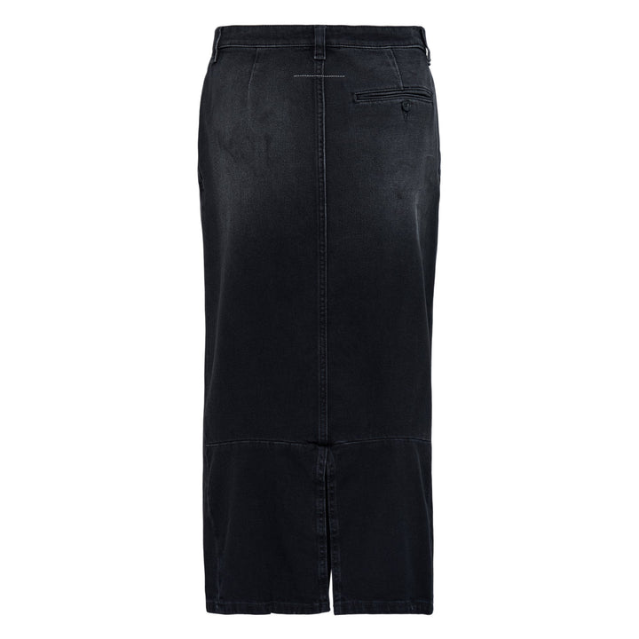 Midi Skirt Black Denim