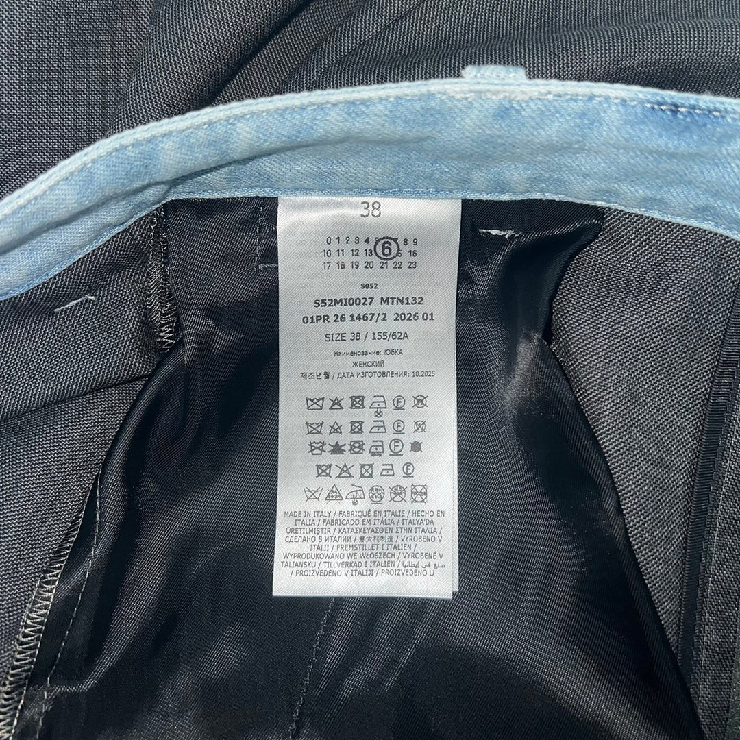 Long Tailoring Wool Canvas Skirt