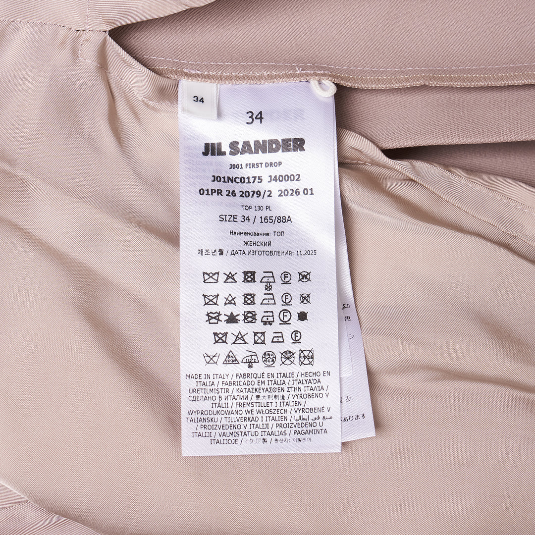 Sharp Wool Gabardine Top