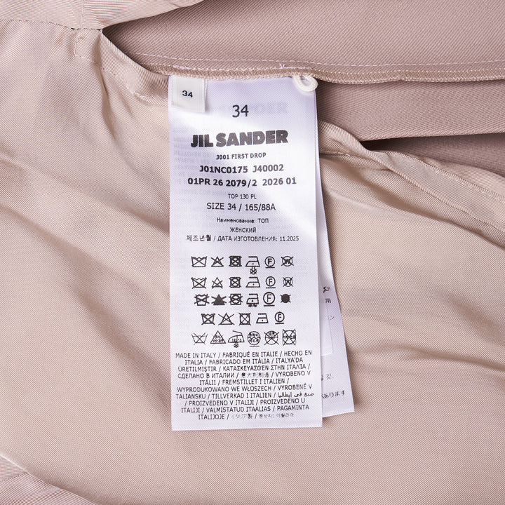 Sharp Wool Gabardine Top