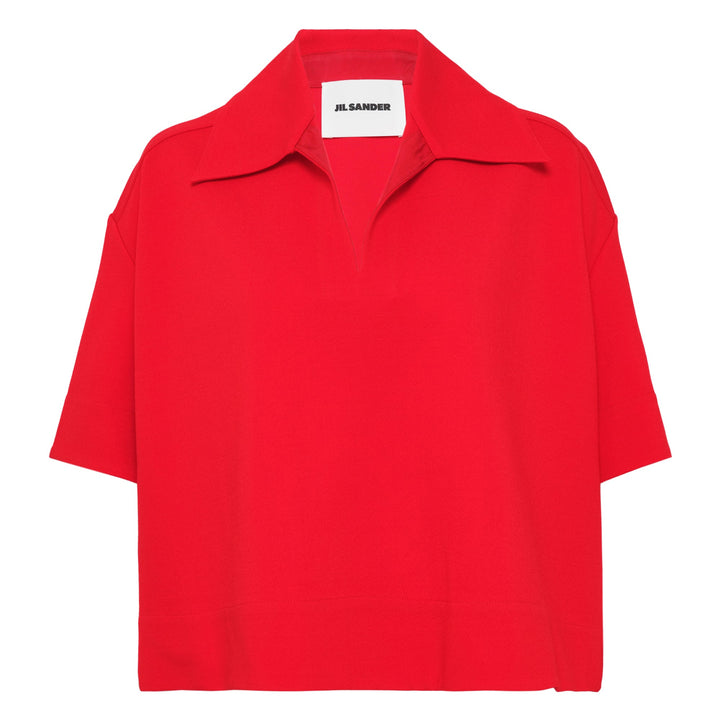 Polo Short Sleeve Crepe Textured