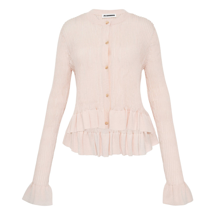 Cardigan With Frill Bottom
