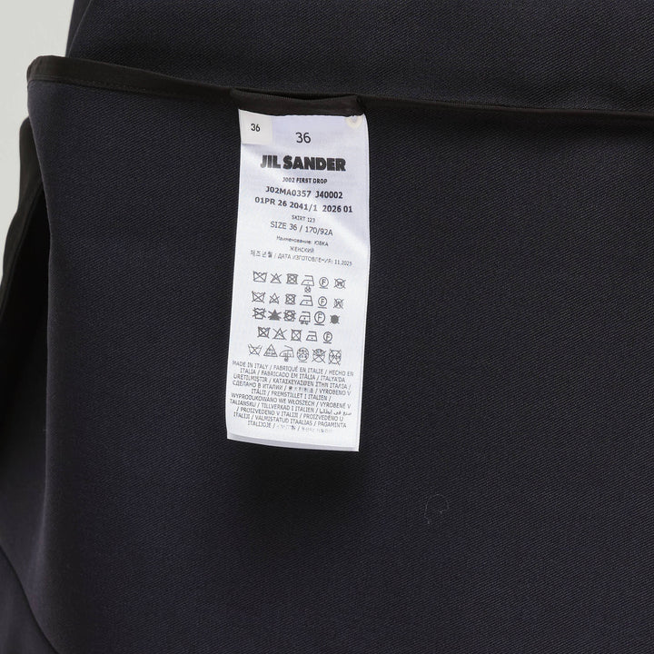 Sharp Wool Gabardine Skirt