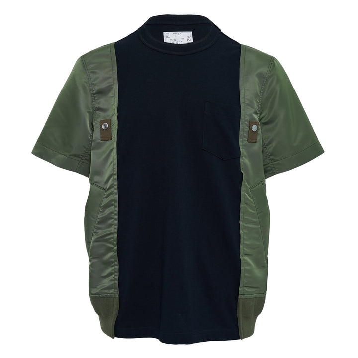 Nylon Twill Cotton Jersey Tee