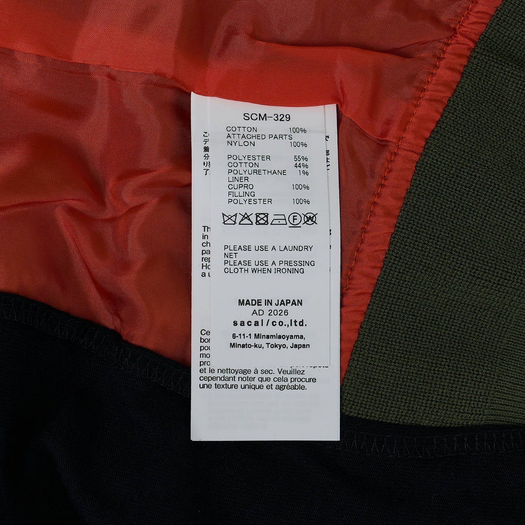 Nylon Twill Cotton Jersey Tee