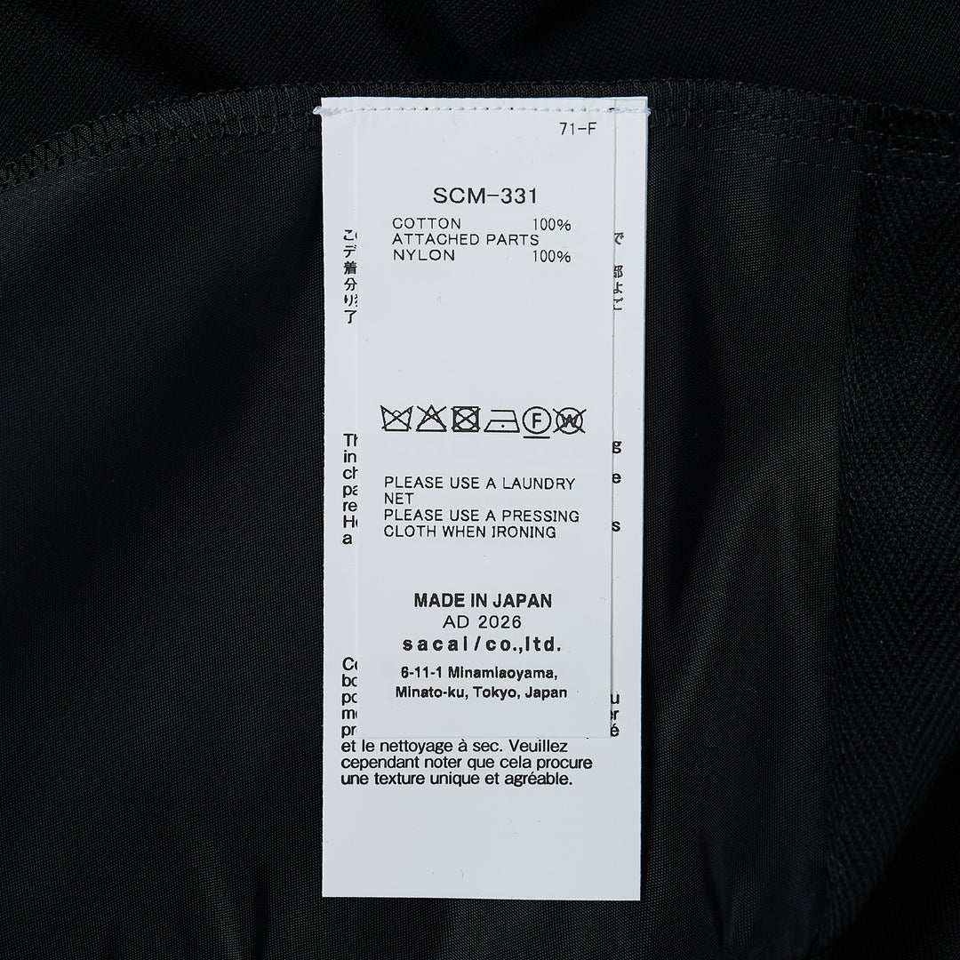 Nylon Twill Cotton Jersey T-Shirt
