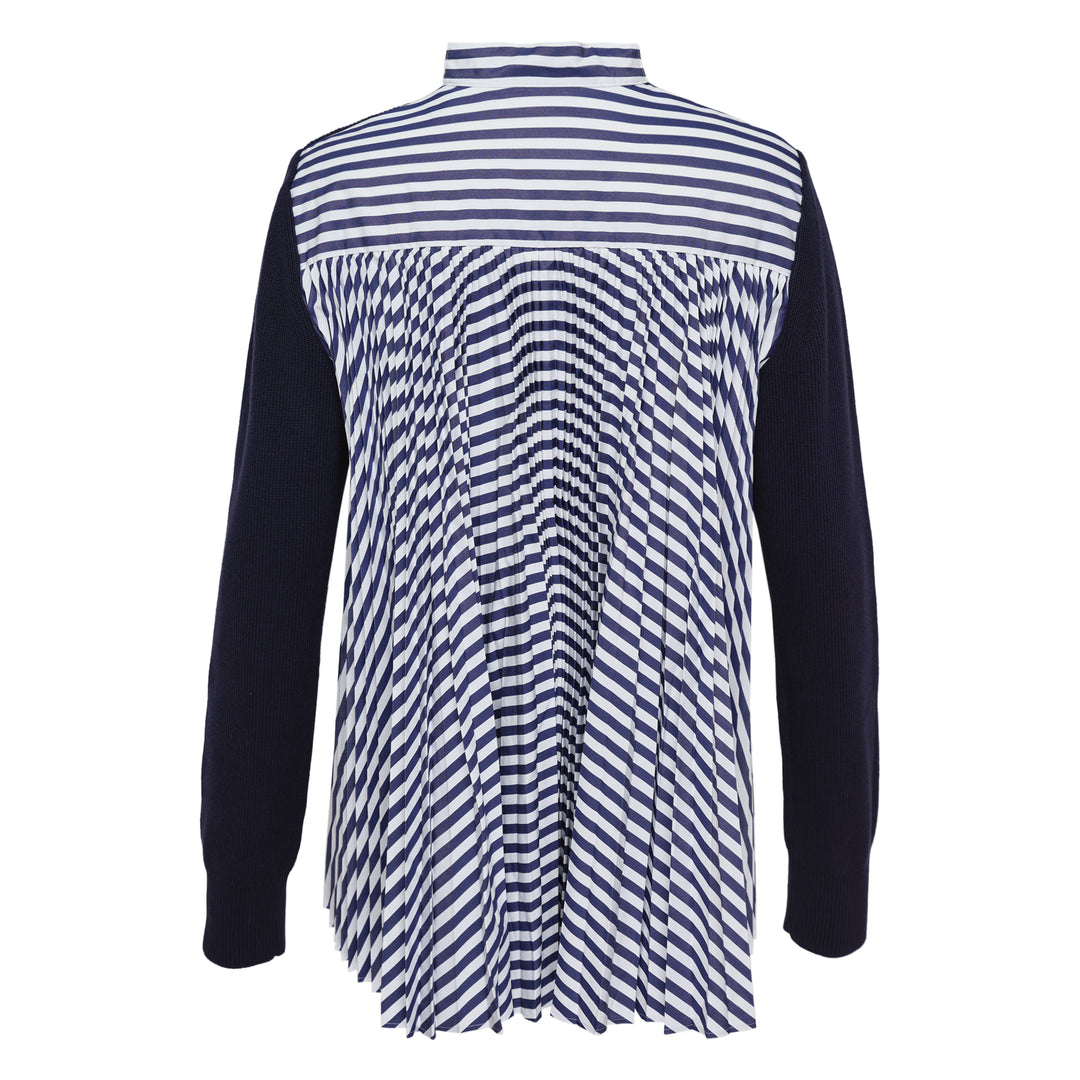 sacai Cotton Knit x Cotton Poplin Cardigan – Available at Club 21, Official Retailer in Singapore, Malaysia & Thailand with Global Shipping Online