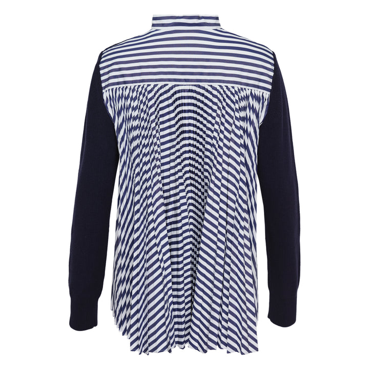 sacai Cotton Knit x Cotton Poplin Cardigan – Available at Club 21, Official Retailer in Singapore, Malaysia & Thailand with Global Shipping Online