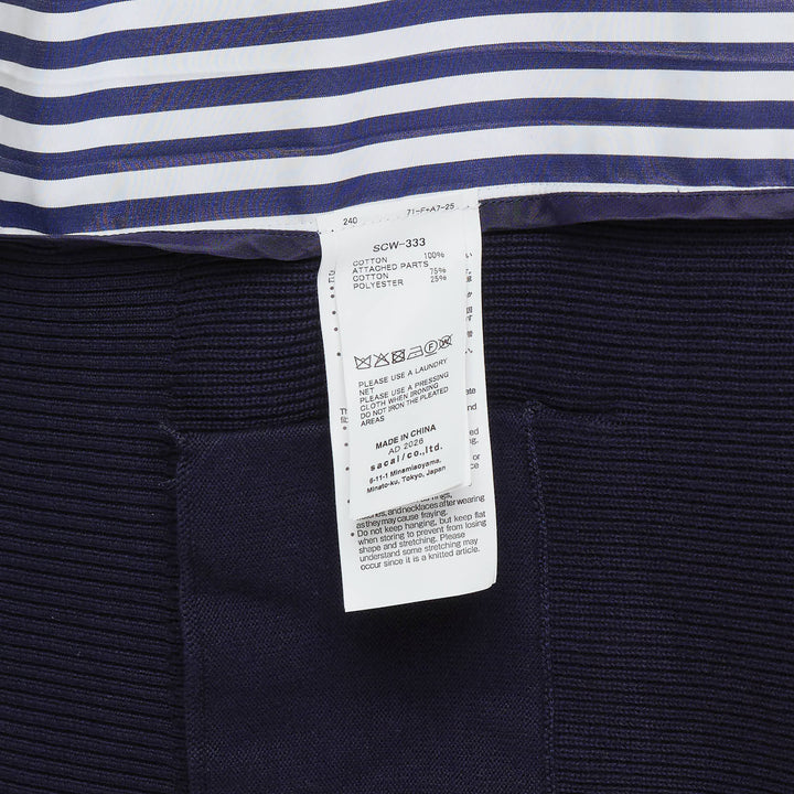 sacai Cotton Knit x Cotton Poplin Cardigan – Available at Club 21, Official Retailer in Singapore, Malaysia & Thailand with Global Shipping Online