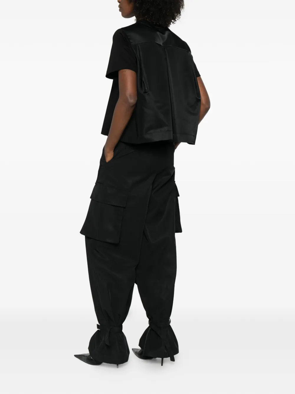 Nylon Twill x Cotton Jersey T-Shirt