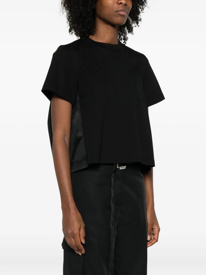 Nylon Twill x Cotton Jersey T-Shirt