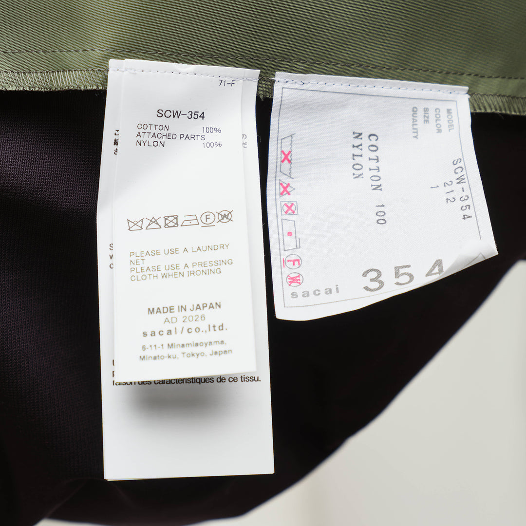 Nylon Twill Cotton Jersey T-Shirt