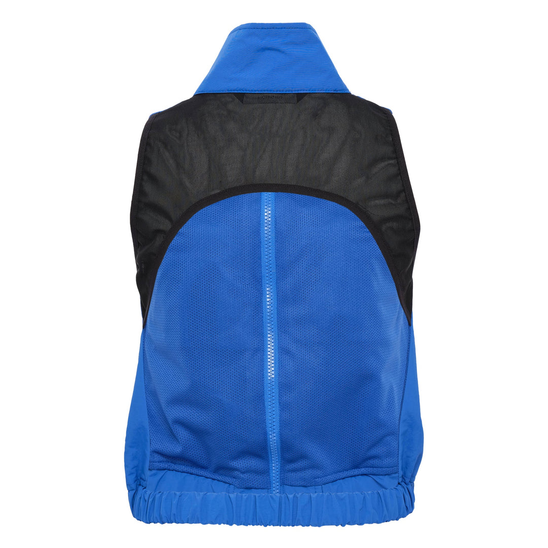 Blue Cropped Sleeveless Windbreaker