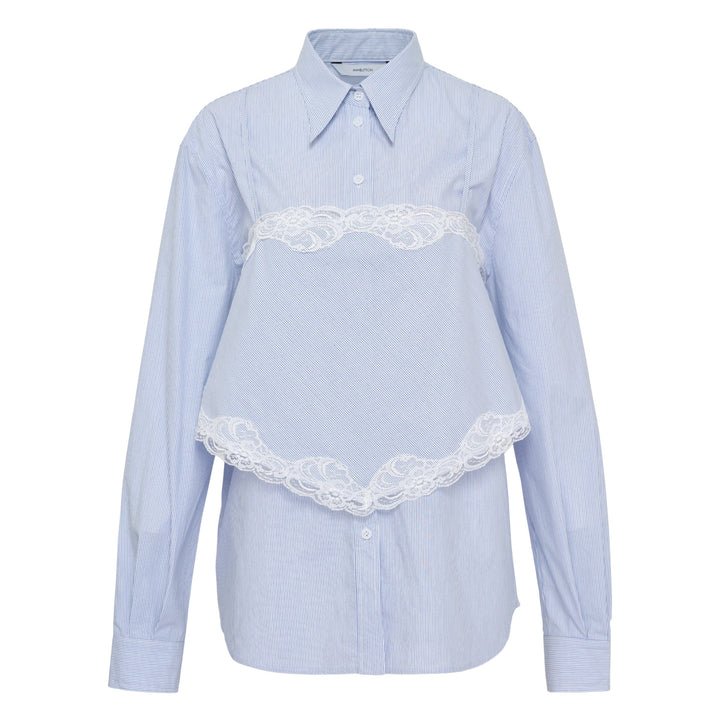 Blue Stripe Slip Layered Shirt