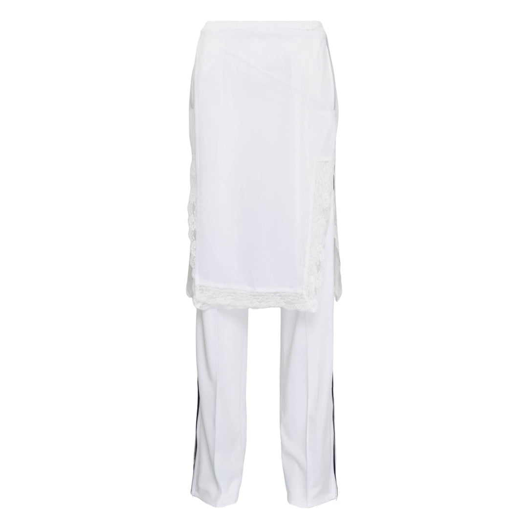 White Skirt Layered Track Pant