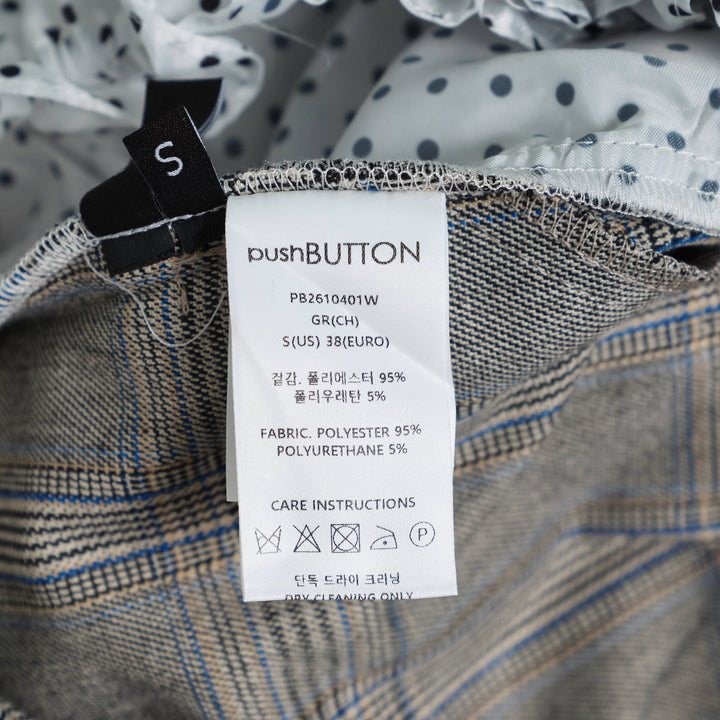 Gray Check Wrap Skirt