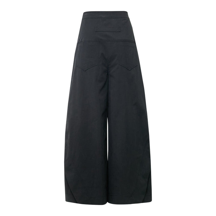 Navy High-Rise Wide-Leg Pants