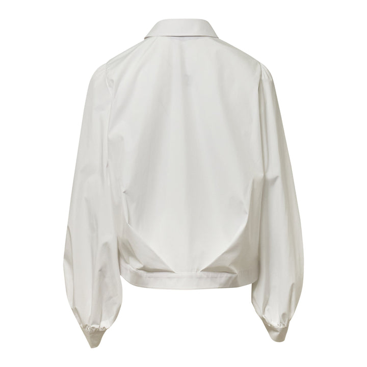 White Balloon Sleeve Blouse