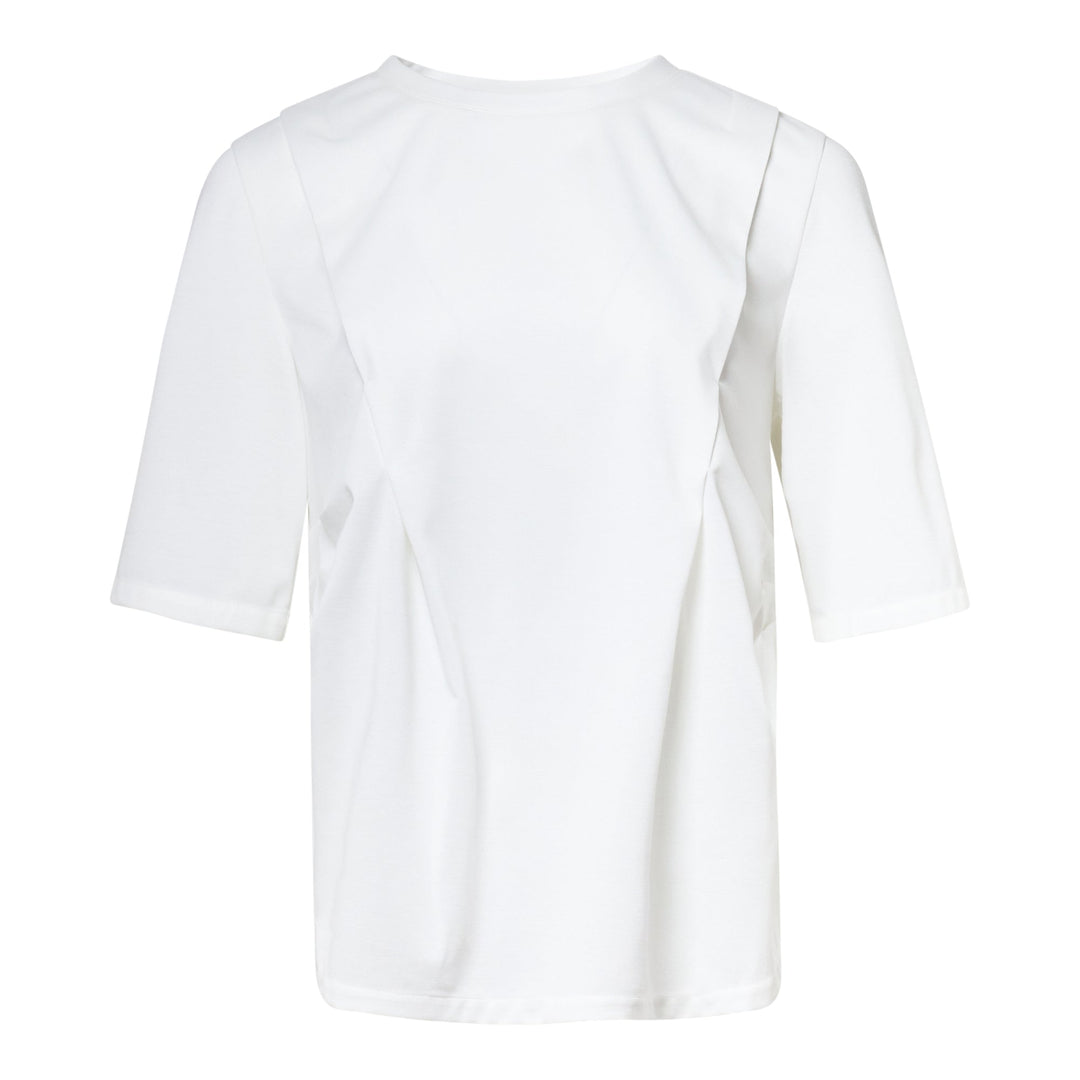White Ponte Side T-Shirt