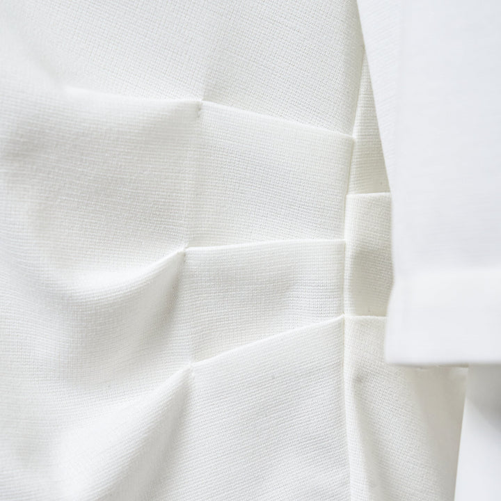 White Ponte Side T-Shirt