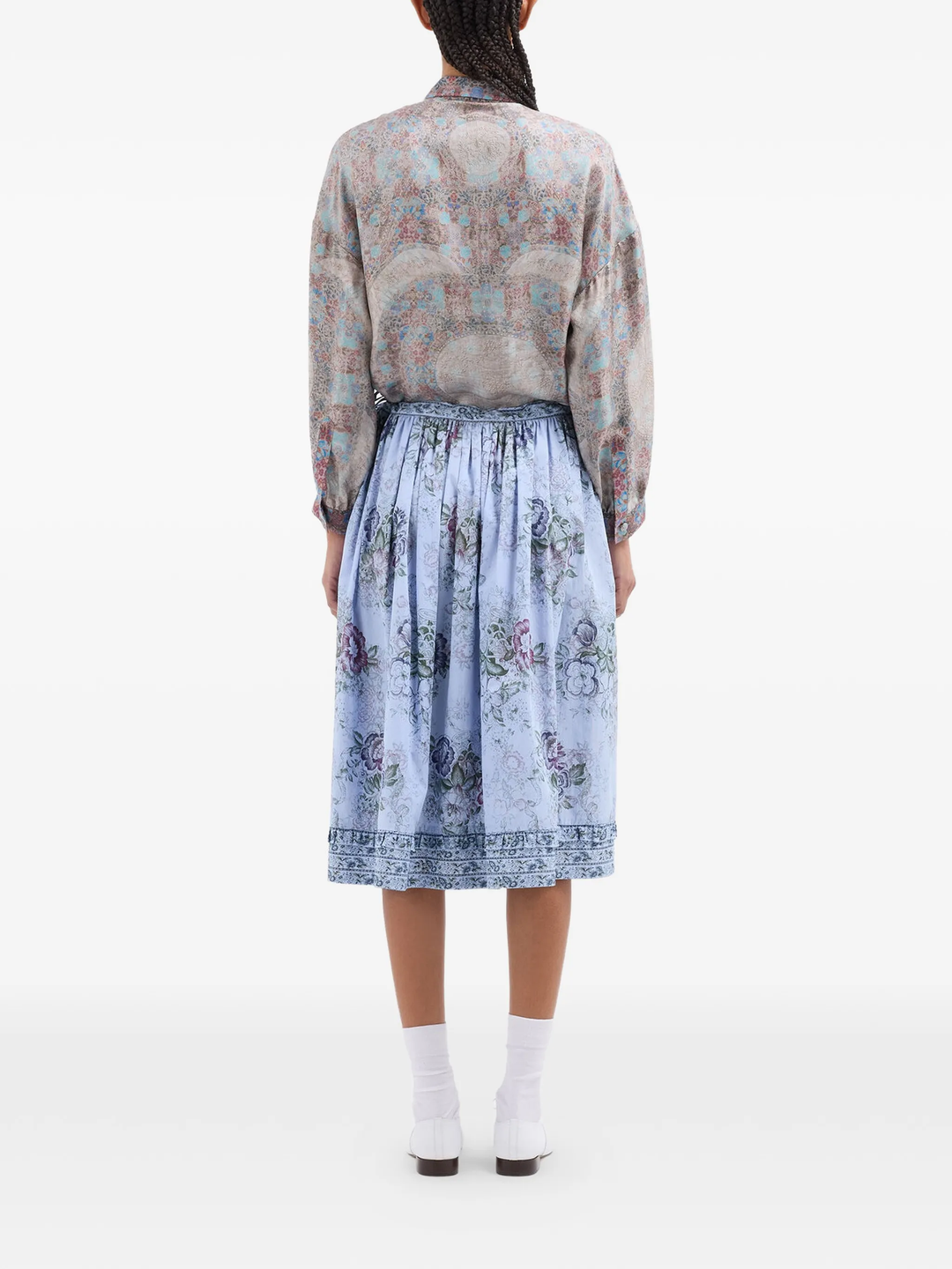 Floral Print Midi Skirt